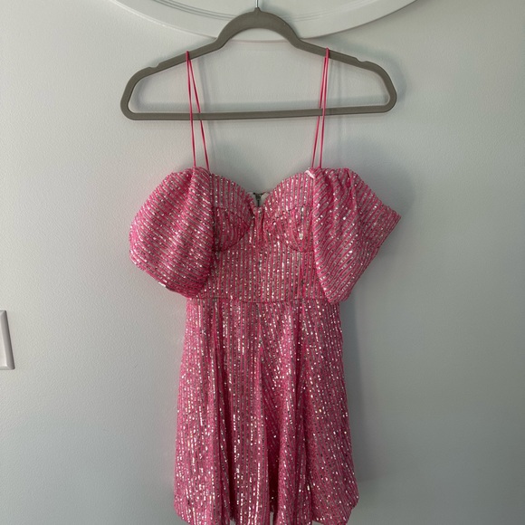 Pink Diamond Sequin Dress - Picture 9 of 10